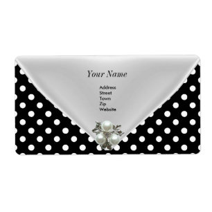 Etiqueta 2 "Order Elegant White Black" 2 Endereço do rótulo