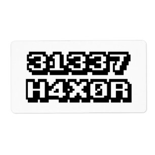 ETIQUETA 31337 H4X0R