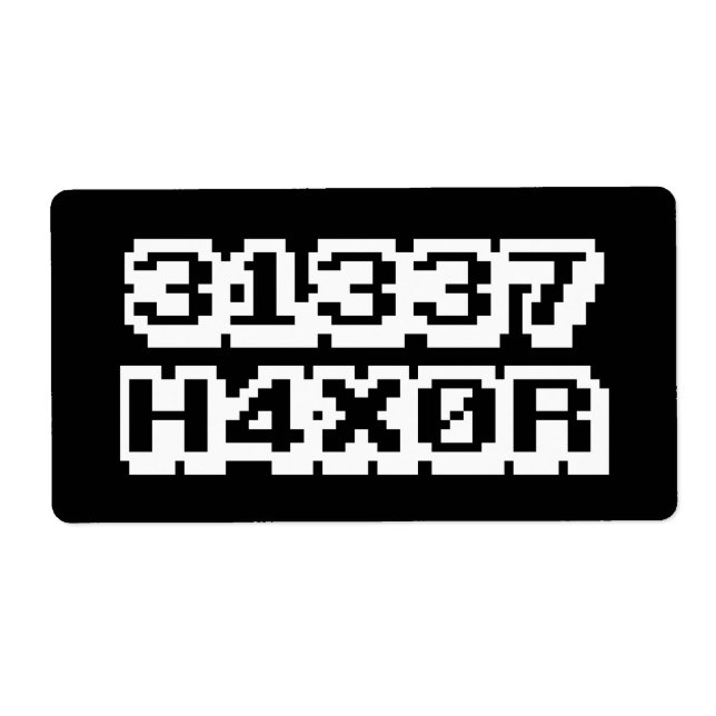 ETIQUETA 31337 H4X0R (Frente)