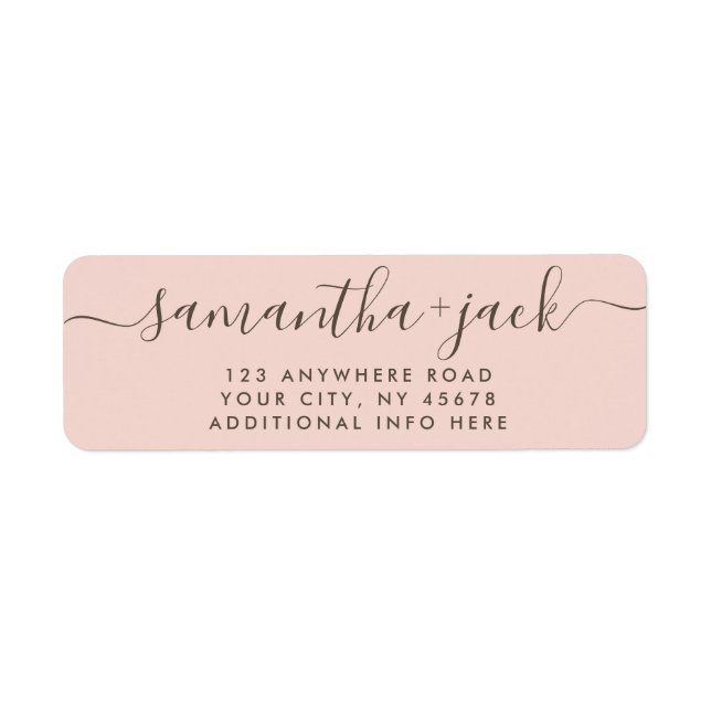 Etiqueta 4 LINHAS Endereço de Devolução Moderno e Elegante  (Frente)