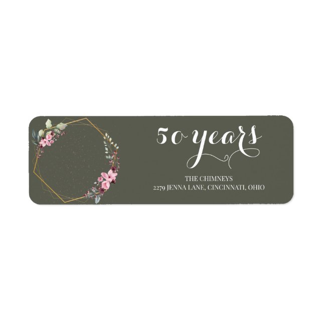 Etiqueta "50 anos de sempre: um aniversário para lembrar" (Frente)