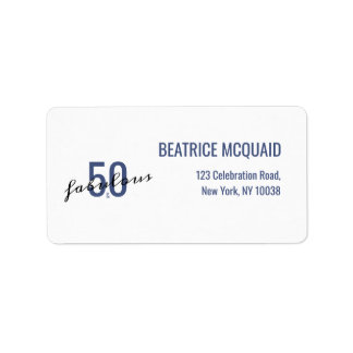 Etiqueta 50 e Fabuloso Aniversário Personalizado