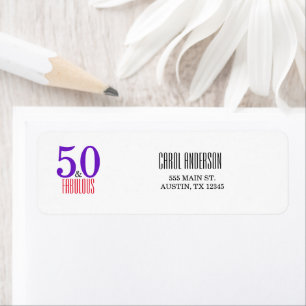 Etiqueta 50 & Fabuloso Aniversário de Referência