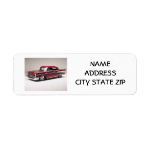 ETIQUETA **57 RÓTULO DE ENDEREÇO DE RETORNO CLASSIC CHEVY