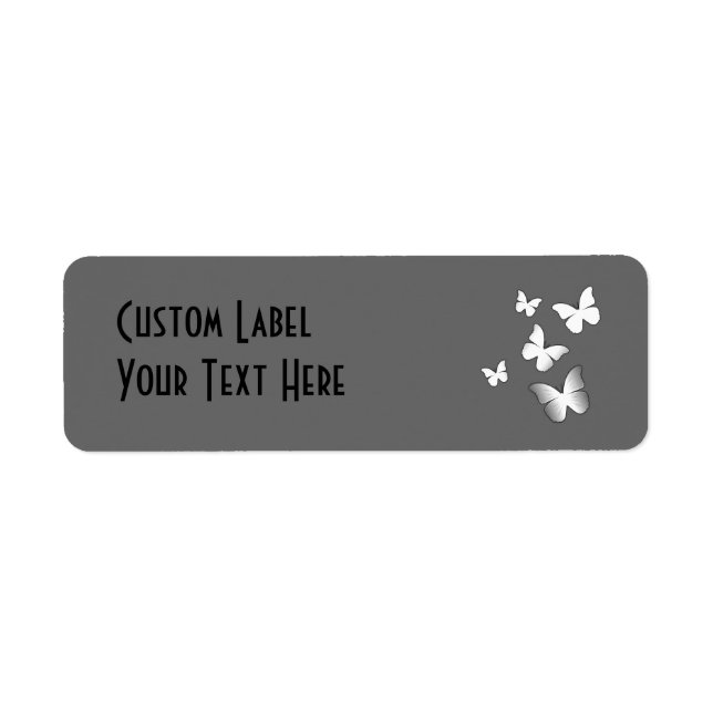 Etiqueta 5 Borboletas brancas (Frente)