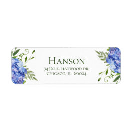 Etiqueta 70 Birthday Blue Hydrangeas Endereço de Devolução