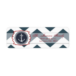 Etiqueta .75"x2.25" de endereço de devolução Compass náutic