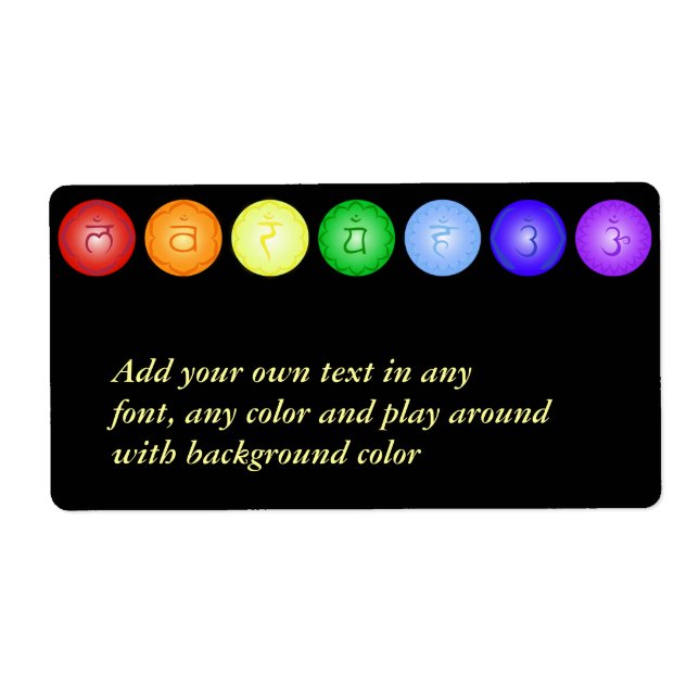 Etiqueta 7 Chakras e respectivos símbolos (Frente)