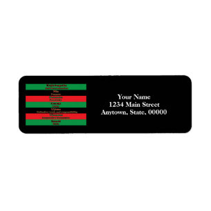 Etiqueta 7 princípios de Kwanzaa