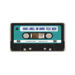 Etiqueta 80s gaveta retro Mixtape personalizado
