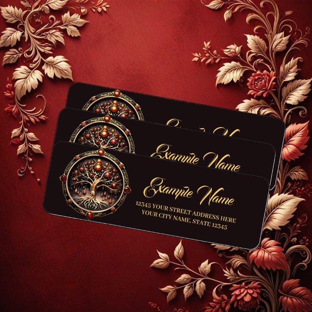 Etiqueta A árvore ouro da vida do misticismo. (Criador carregado)