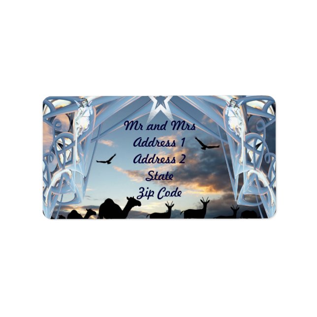 Etiqueta A caminho de Belém! (Frente)