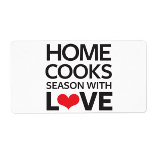 Etiqueta A casa cozinha a estação com amor