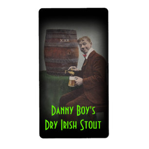 Etiqueta A cerveja de malte irlandesa do menino de Danny da