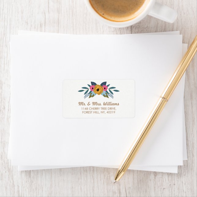 Etiqueta A Coleção de Casamentos Brancos Floral Wreath (Insitu)