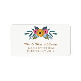 Etiqueta A Coleção de Casamentos Brancos Floral Wreath