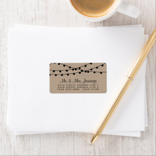Etiqueta A Coleção de Casamentos Rustic Kraft String Lights
