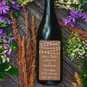 Etiqueta A Coleção de Casamentos Rustic Kraft String Lights