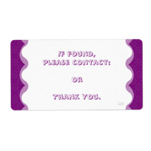 Etiqueta A cor floral da picareta de U/perdeu & encontrou o