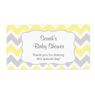 Etiqueta A garrafa de água amarela de Chevron ou o favor u