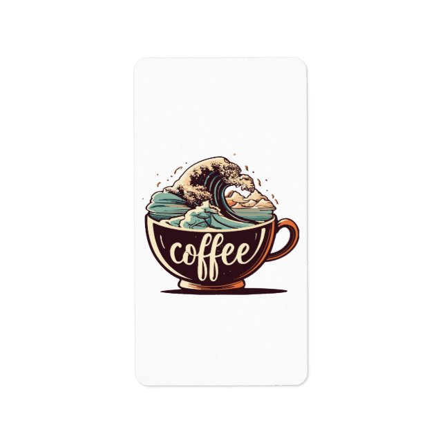Etiqueta A Grande Onda De Café (Frente)