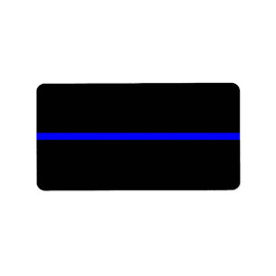Etiqueta A linha azul-fina simbólica em preto sólido