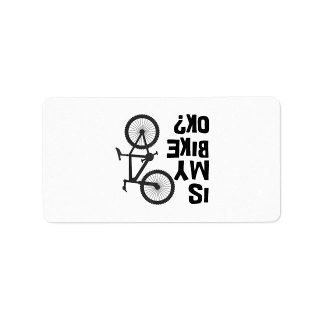 Etiqueta A Minha Bicicleta Está Engraçada? (Frente)