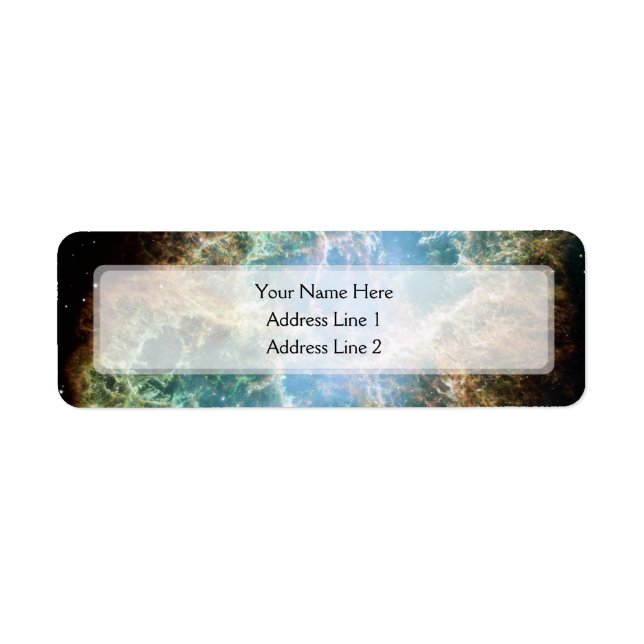 Etiqueta A Nebulosa do Caranguejo (Telescópio Hubble) (Frente)