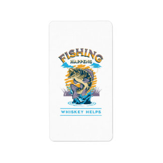 Etiqueta A Pesca Acontece. Whiskey ajuda!