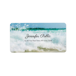 Etiqueta A praia acena o roteiro moderno da pintura a óleo