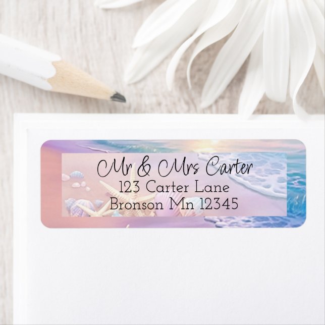 Etiqueta A praia no Sunset (Insitu)