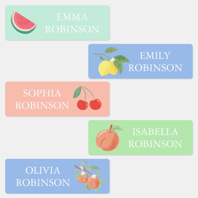 Etiqueta à prova d'água da pré-escola do Fruta (Grupo)