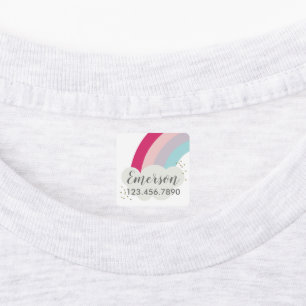 Etiqueta à prova d'água para crianças do arco-íris