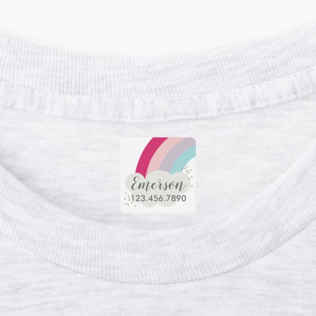 Etiqueta à prova d'água para crianças do arco-íris (Afixado)