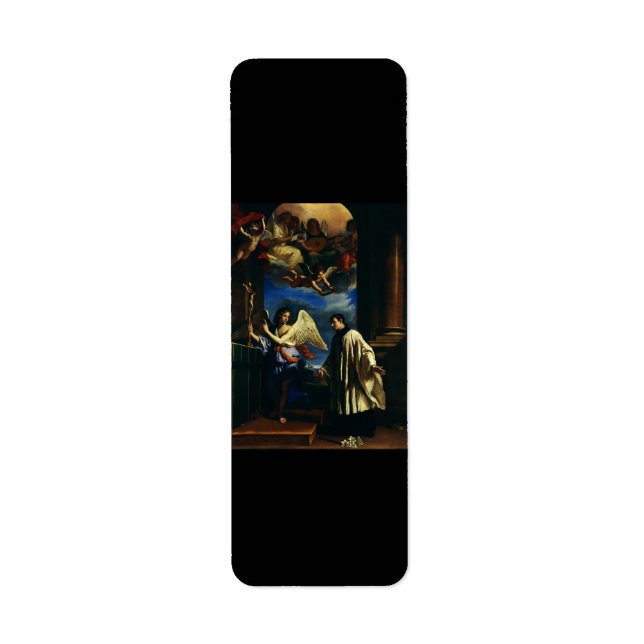 Etiqueta A vocação do Santo Aloysius Luigi Gonzaga (Frente)