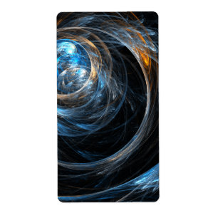 Etiqueta À volta do Mundo Fractal de Arte Abstrato