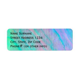 Etiqueta Abalone Shell Watercolor, mãe-de-pérolas