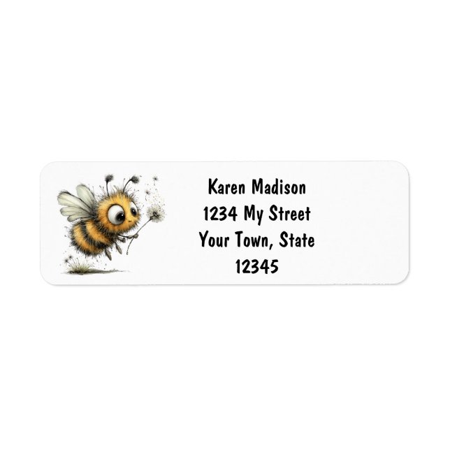 Etiqueta Abeja Personalizada (Frente)