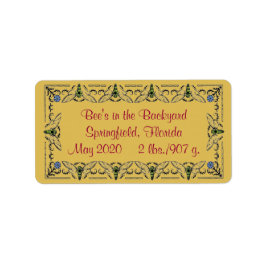 Etiqueta Abelhas de mel no quintal Ouro