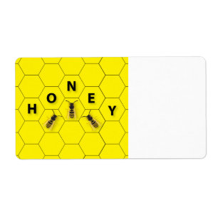 Etiqueta Abelhas e favo de mel