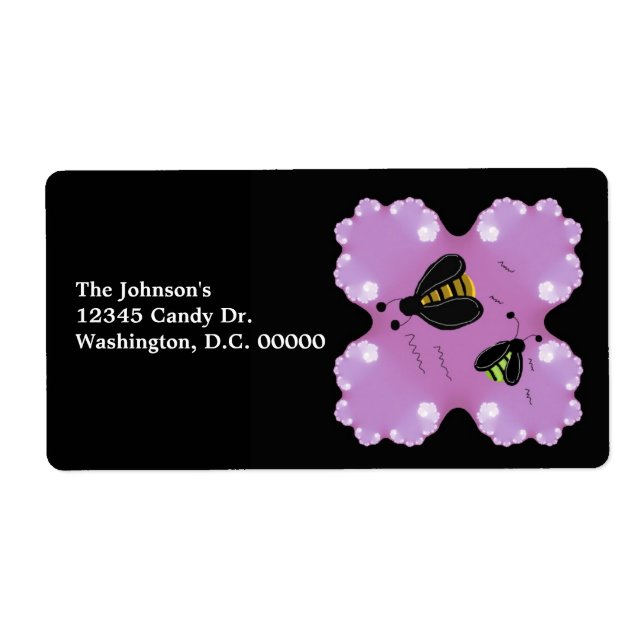 Etiqueta Abelhas nas Flores (Frente)