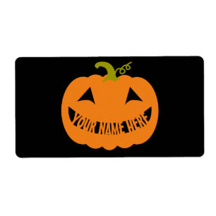 Etiqueta Abóbora Personalizada do Halloween