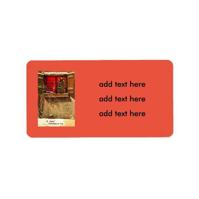 Etiqueta Aboborinha-de-inverno Vela-de-Natal (Frente)