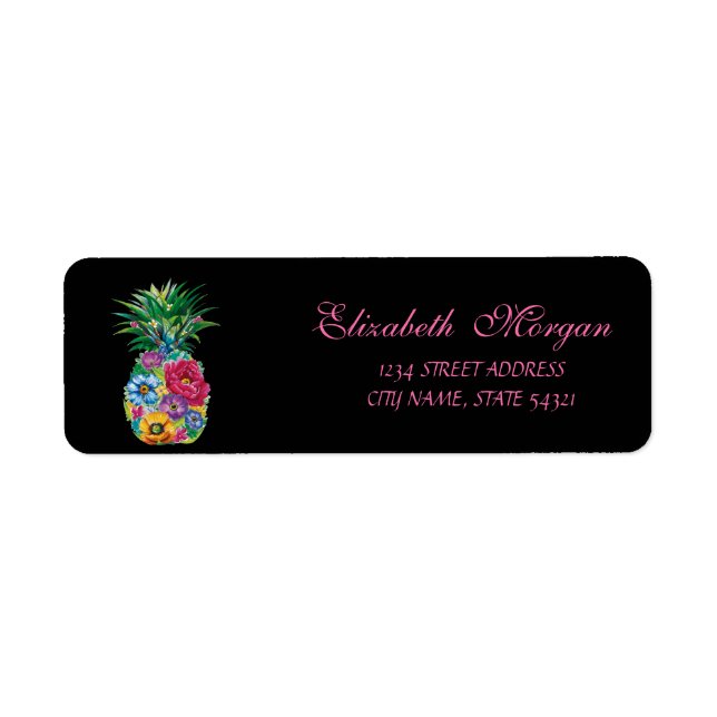 Etiqueta Abol Pineapple Preto (Frente)