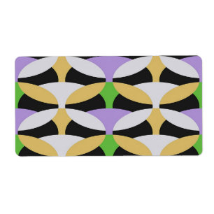 Etiqueta abstrato círculos impressão