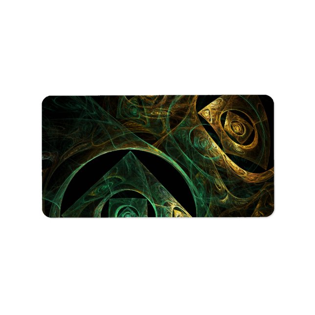 Etiqueta Abstrato de arte de vibrações mágicas (Frente)