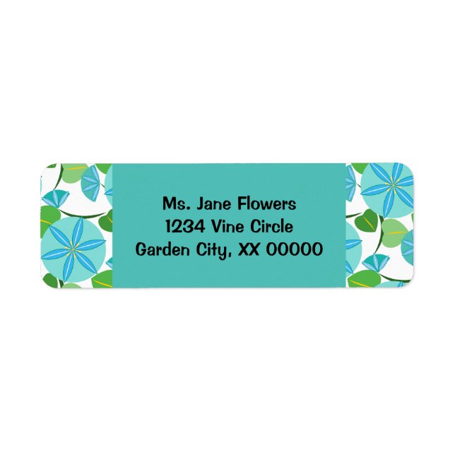 Etiqueta Abstrato de Flor da Vinha (Frente)