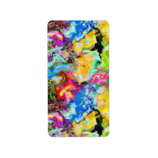 Etiqueta Abstrato do Rainbow Oyster Shell