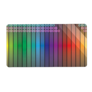 Etiqueta Abstrato Funky do arco-íris