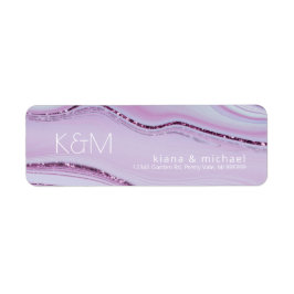 Etiqueta Abstrato Glitter Strata Wedding Lilac ID903